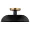 Nuvo Colony 1-Light Small Flush Mount - Matte Black with Burnished Brass 60/7491 - alternate 3